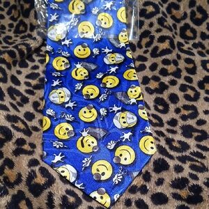 Blue Emoji Tie